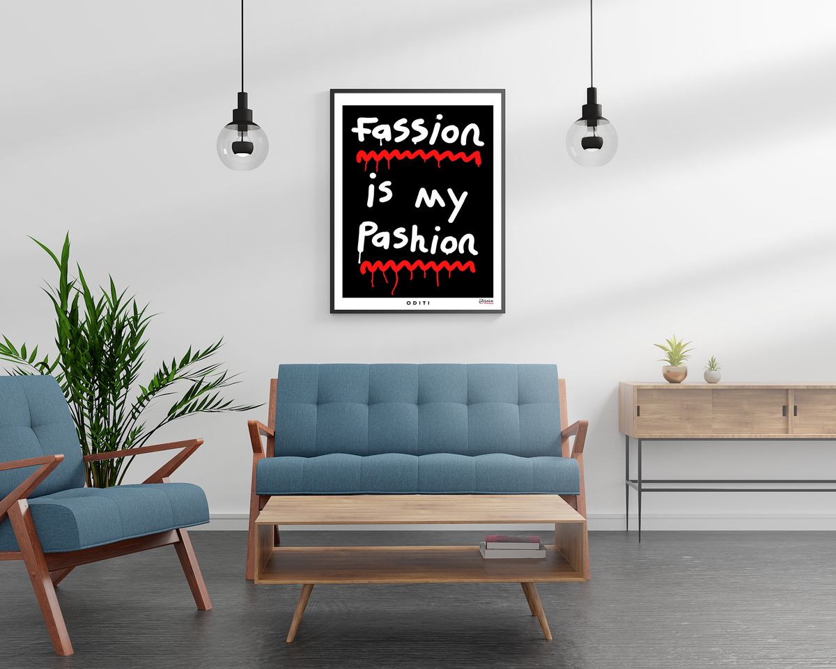 Fassion is my Pashion (Black) by Navinder Nangla — Art Print