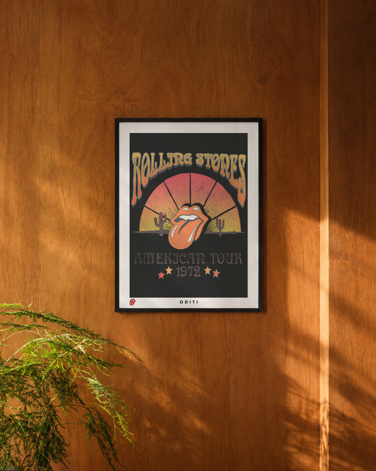 American Tour ’72 (Black) — The Rolling Stones Art Print